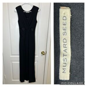 Mustard seed elegant sleeveless Cut-out black maxi dress size S